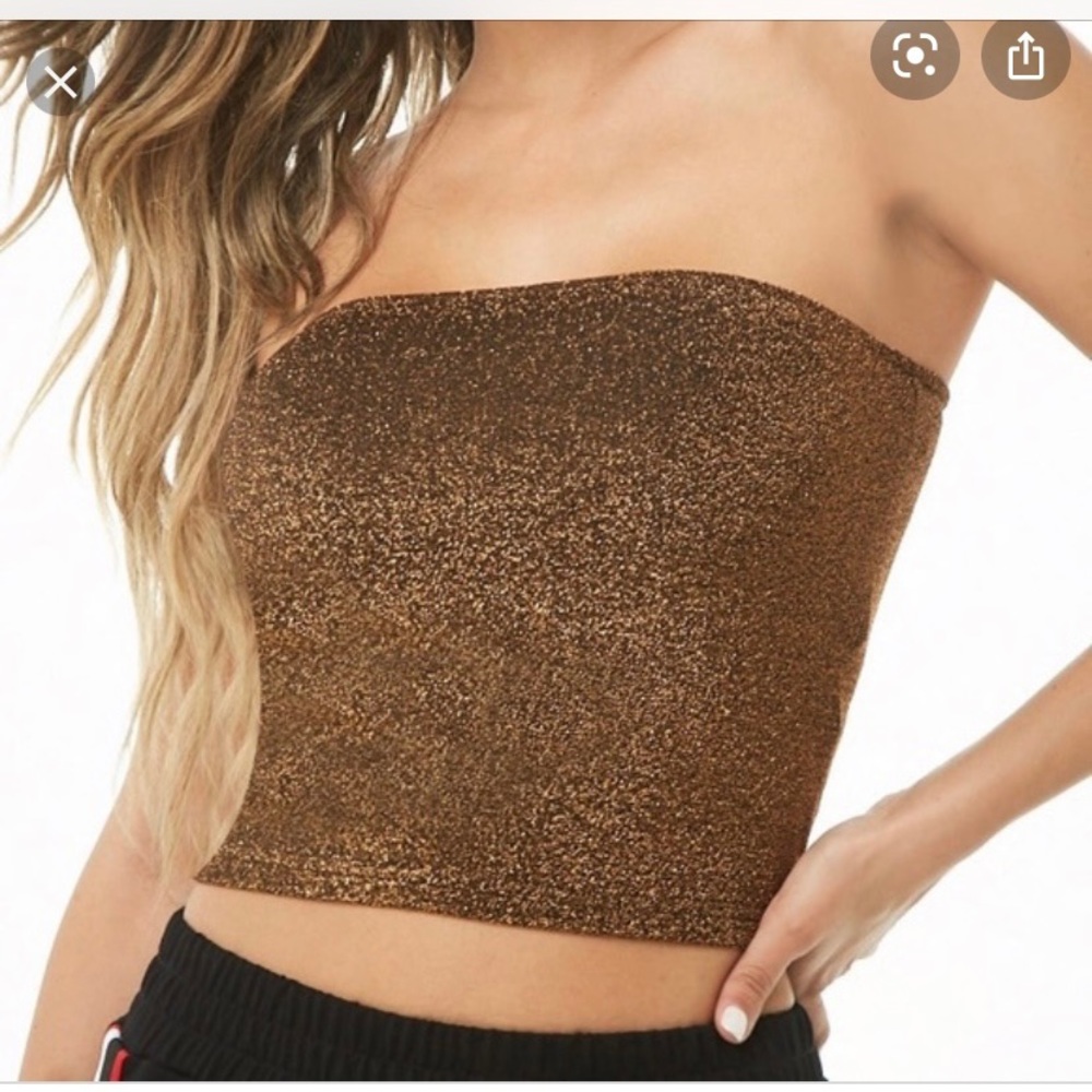 Sparkly gold tube top- BRAND NEW